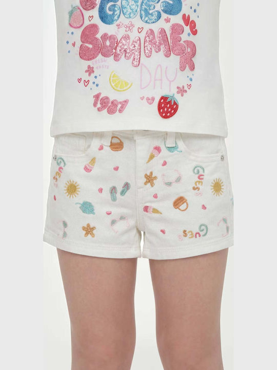 Kids Denim Shorts White Shorts