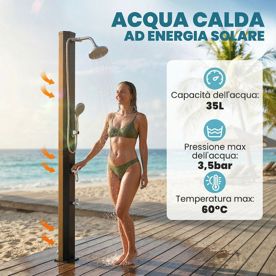 Outsunny Solar Light Warm White with Photocell 18x14x215cm