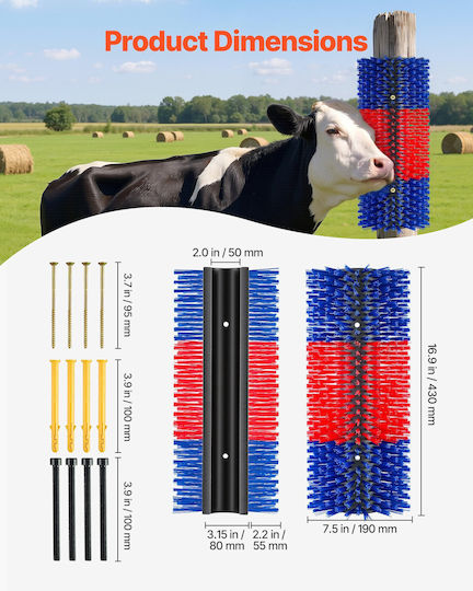 Vevor Scraping Brush 43x19x19cm 2 Pieces