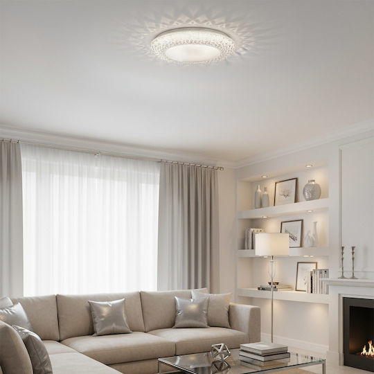 Eko Light Πλαφονιέρα Οροφής Λευκή με Ενσωματωμένο LED