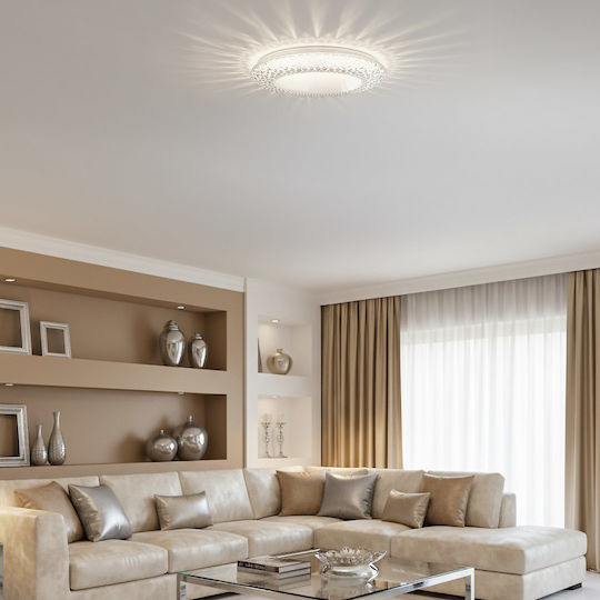Eko Light Πλαφονιέρα Οροφής Λευκή με Ενσωματωμένο LED