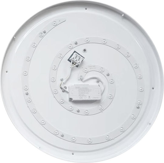 Eko Light Πλαφονιέρα Οροφής Λευκή με Ενσωματωμένο LED