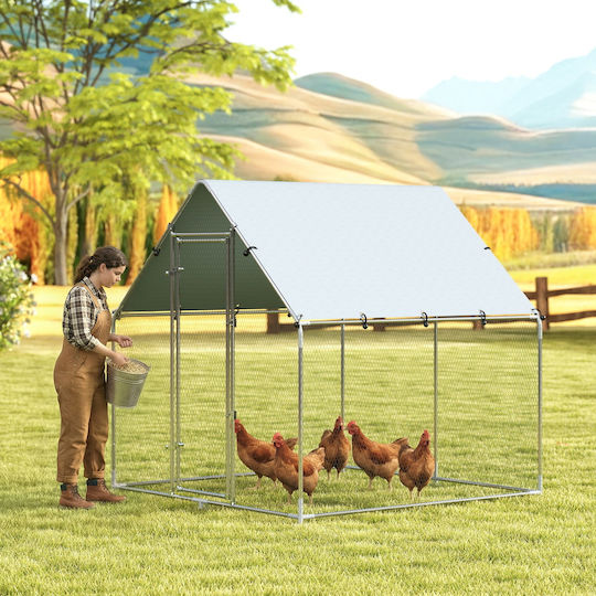 Pawhut Wooden Poultry Coop L2 x W2 x H2m
