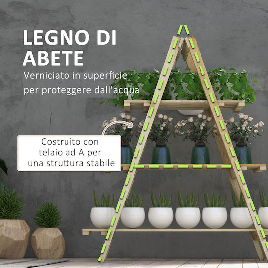 Outsunny Wooden Plant Stand 100x36x112cm