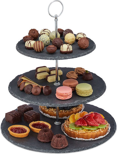 Relaxdays Etagere Für Vorspeisen 3 Etagen Graue P34xM30xH30cm Relaxdays Etagere Für Vorspeisen 3 Etagen Graue P34xM30xH30cm