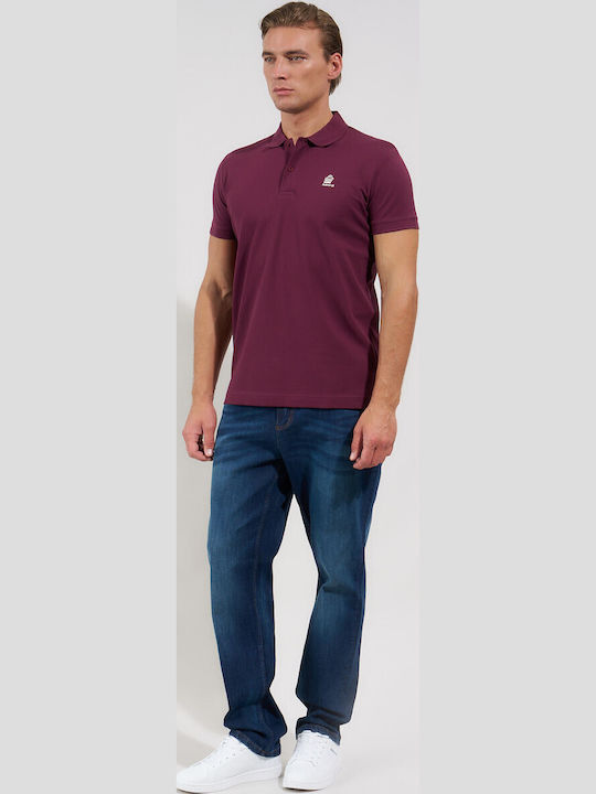 Polo Short Sleeve Blouse Burgundy