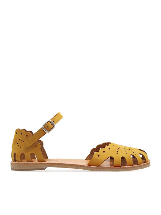 Flatforme Sandale Casual Damă Închise Olympia Galbene