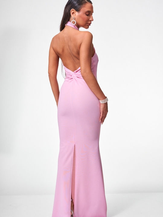Summer Maxi Evening Dress Pink