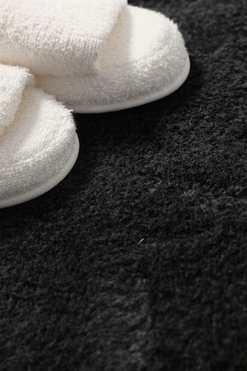 SteweHome Non-Slip Set Bath Mats STE-029980-P29980 Black 60x100cm 2 Pieces