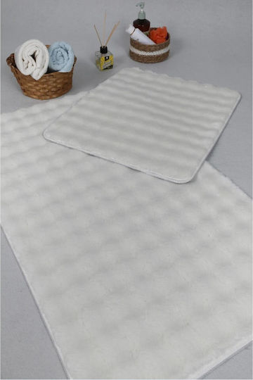 SteweHome Non-Slip Bath Mat Set STE-029956-V66577 Beige 60x100cm 2 Pieces