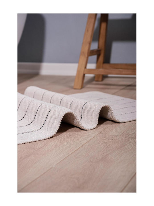 SteweHome Rutschfestes Set Badematten Baumwolle STE-029596-P29596 Ecru 60x100cm 2 Stück