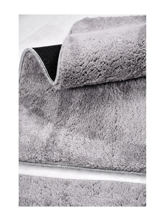 SteweHome Rutschfestes Set Badematten SteweHome Grau 60x100cm 2 Stück