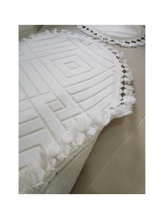SteweHome Rutschfestes Set Badematten STE-029986-P29986 Weiß 60x100cm 2 Stück