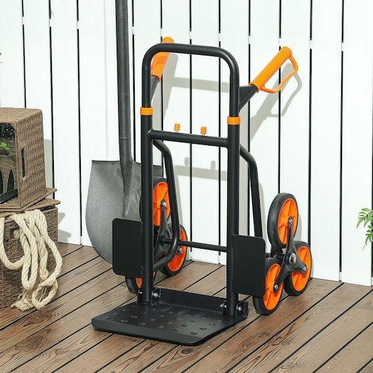 Durhand Collapsible Transport Trolley for Load Weight up to 120kg in Orange Colour