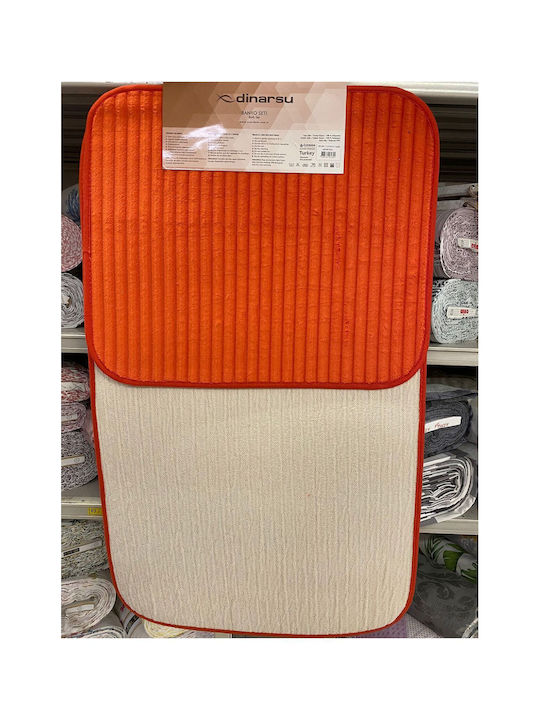 SteweHome Rutschfestes Set Badematten STE-029895-P29895 Rote 60x48cm 2 Stück