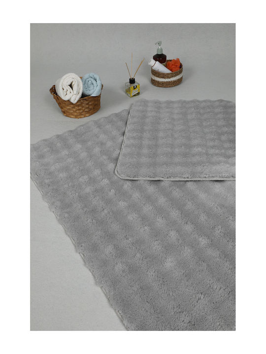 SteweHome Rutschfestes Set Badematten SteweHome Grau 50x80cm 2 Stück