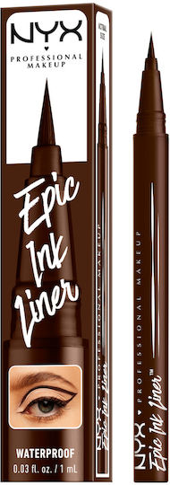 NYX Professional Makeup Epic Ink Waterproof & Long Stay Pen Eye Liner 04 Milk Chocolate 1ml