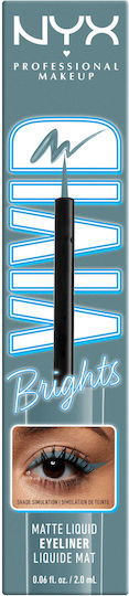 NYX Professional Makeup Vivid Brights Liquid Eye Liner 01 Cyan Simp 2ml