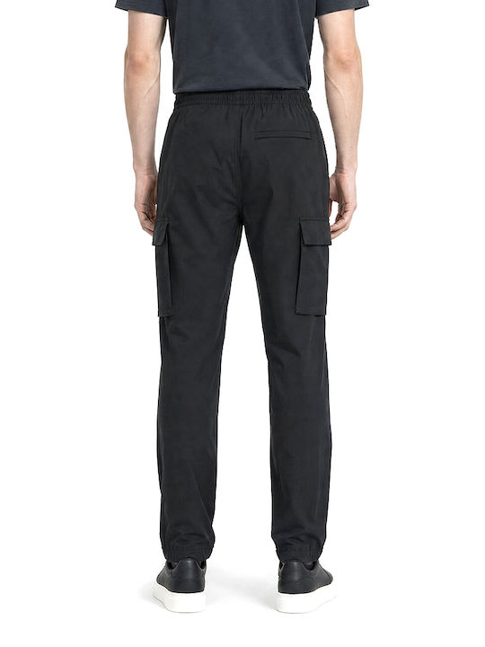 Calvin Klein Herrenhosen Cargo Elastisch in Slim Passform Schwarz