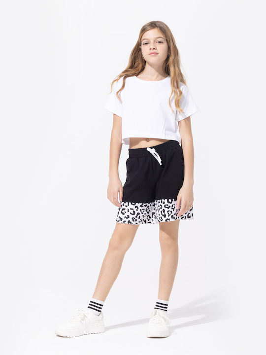 Kinderoberteile Crop Top Kurzärmelig Weiß