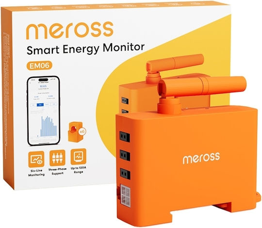Meross Kilowatt-Zähler Elektrischer Messgeräte Analog Schiene Monophase WLAN Bluetooth EM06P-EU-MEROSS