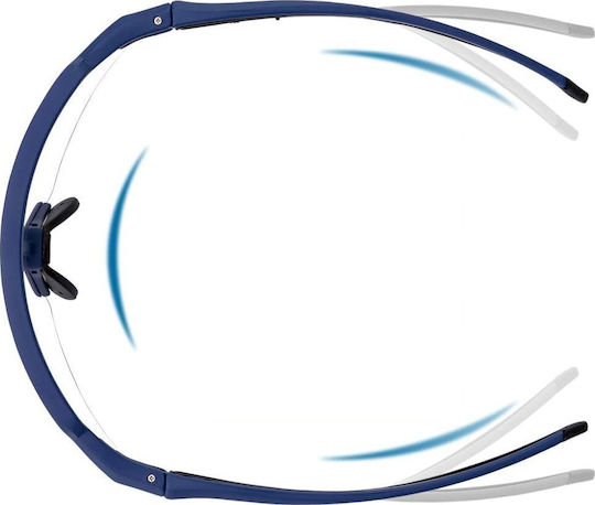 Rockbros Cycling Glasses with Blue Frame and Photochromic / Transparent Lenses