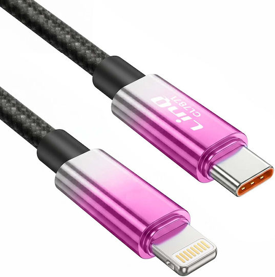 Linq Blitzkabel Für Usb-c Schnelles Laden 35w LED Bildschirm 1,2m Lila