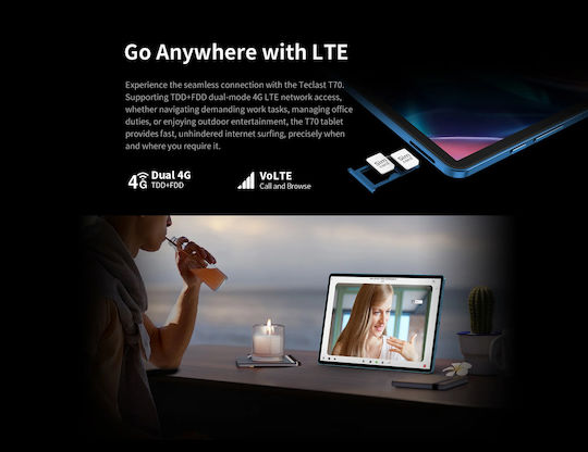 Teclast T70 4G 14 Zoll Tablet (8GB/128GB) Blau