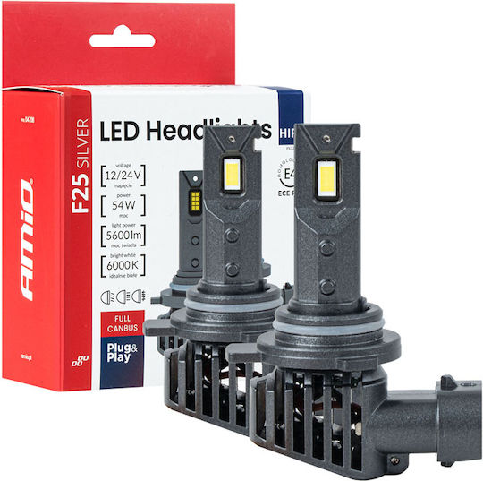 AMiO Крушка за Автомобил HIR2-9012 Canbus LED 12V / 24V / 12-24V 54W