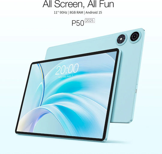 Teclast P50 2025 4G 11" Tablet (8GB/128GB/Πληκτρολόγιο/Στυλό Αφής/Θήκη) Μπλε