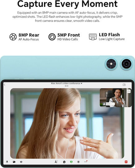 Teclast P50 2025 4G 11" Tablet (8GB/128GB/Πληκτρολόγιο/Στυλό Αφής/Θήκη) Μπλε