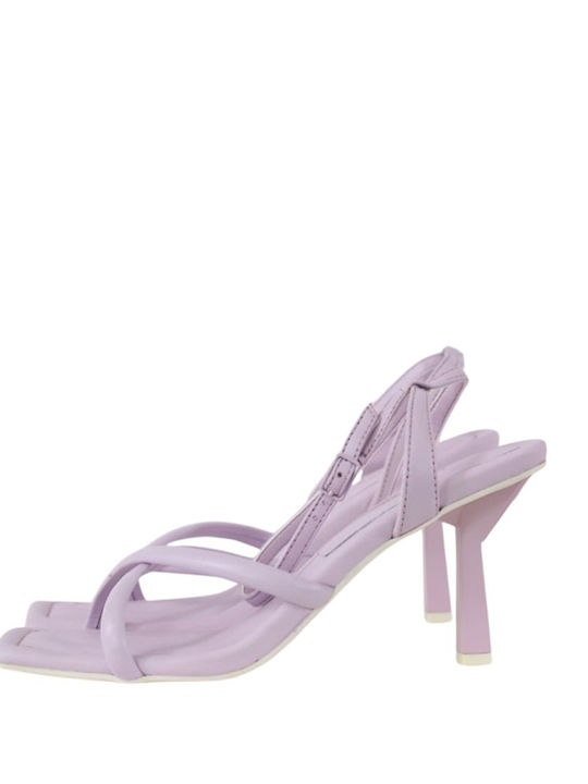 Leather Sandals Purple
