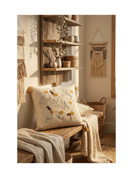 SteweHome Decorative Pillow Case Beige 42x42cm