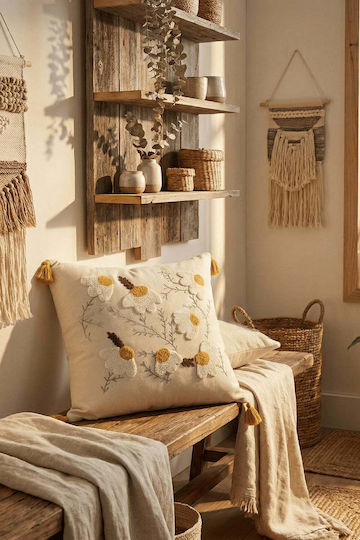 SteweHome Μαξιλαροθήκη Μπεζ 42x42εκ.
