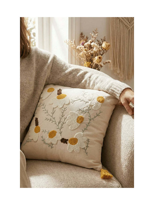 SteweHome Decorative Pillow Case Beige 42x42cm