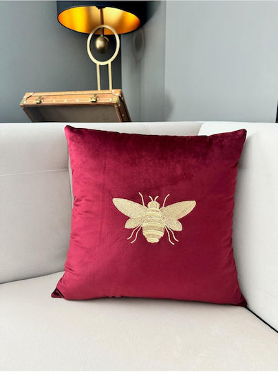 SteweHome Dekorativer Kissenbezug Burgundisch 43x43cm SteweHome Dekorativer Kissenbezug Burgundisch 43x43cm