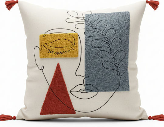 SteweHome Decorative Pillow Case Beige 42x42cm
