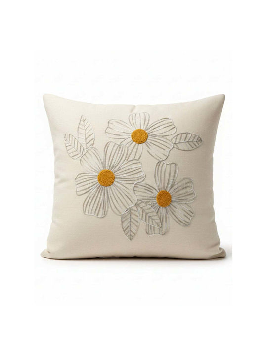 SteweHome Decorative Pillow Case Beige 42x42cm