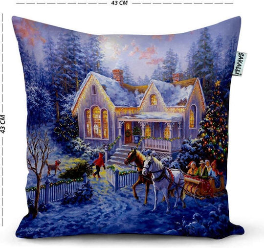 SteweHome Калъф За Възглавница От Кадифе Тъмносин 43x43см