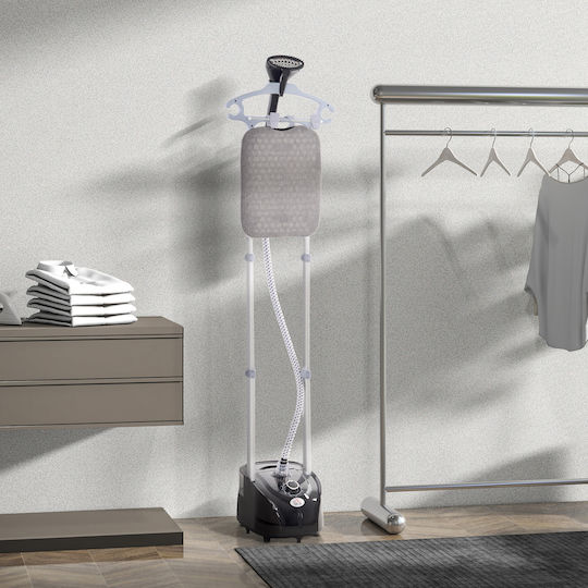 HomCom Floor Garment Steamer 1950W with 2L Tank White