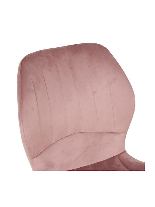 Jelour Velvet Dining Chairs Dusty Pink 2pcs 46.5x60x84cm