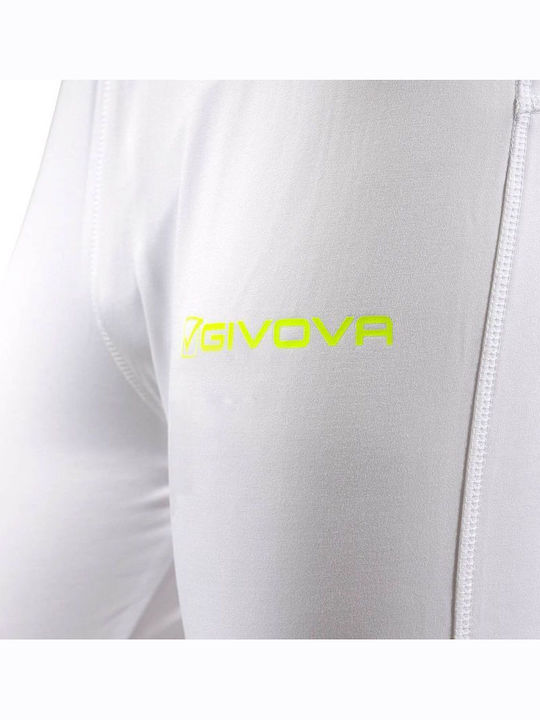 Givova Herren Sportleggings Compression Lang Weiß