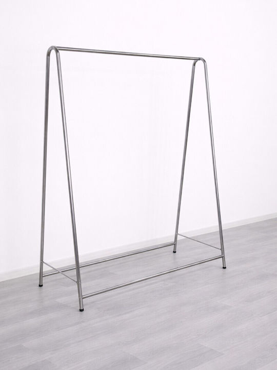 SteweHome Κρεμάστρα Δαπέδου από Μέταλλο Ασημί 104x151cm