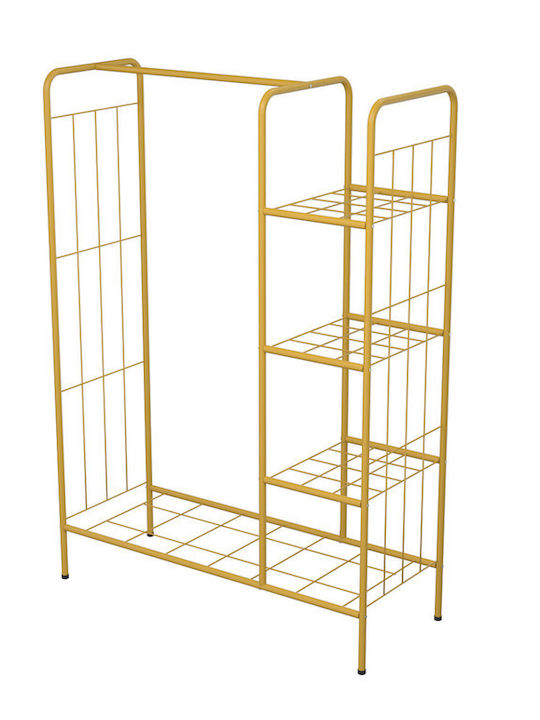 SteweHome Floor Garment Rack Metal Gold 104x148cm