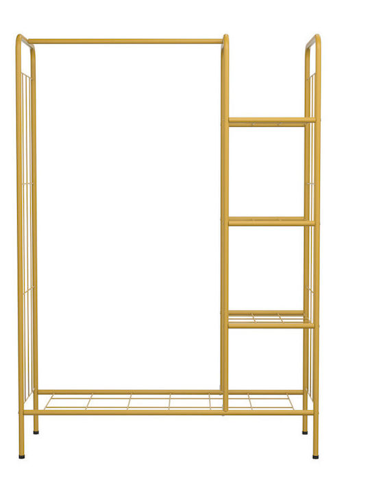 SteweHome Floor Garment Rack Metal Gold 104x148cm