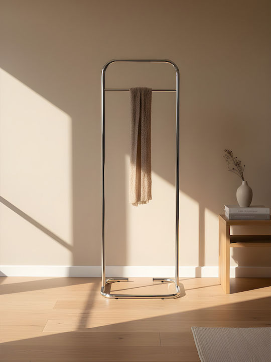 SteweHome Kremastră de Podea din Metal Argintiu 44x44x123cm