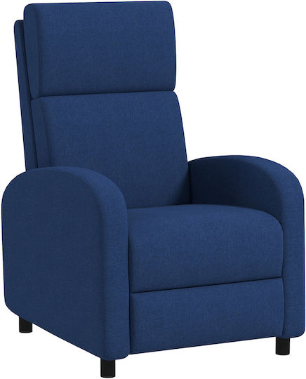 Relax Armchair with Footstool Blue 64x86x102cm