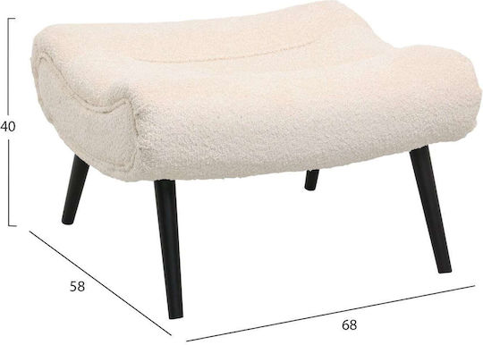Polstersessel mit Fußhocker Ecru 97x80x100cm