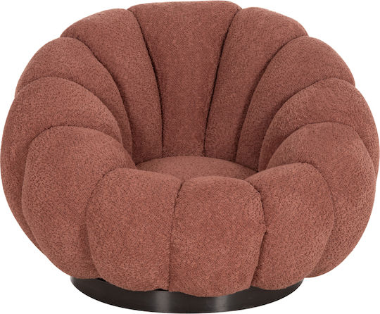 Grymm Sessel Entspannen Drehbar mit Fußhocker Rosa 95x92x68cm