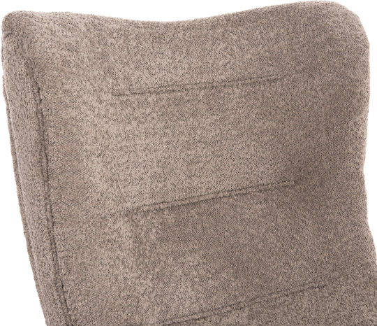 Brym Πολυθρόνα Relax με Υποπόδιο Μπεζ/καφε 80x95x95cm